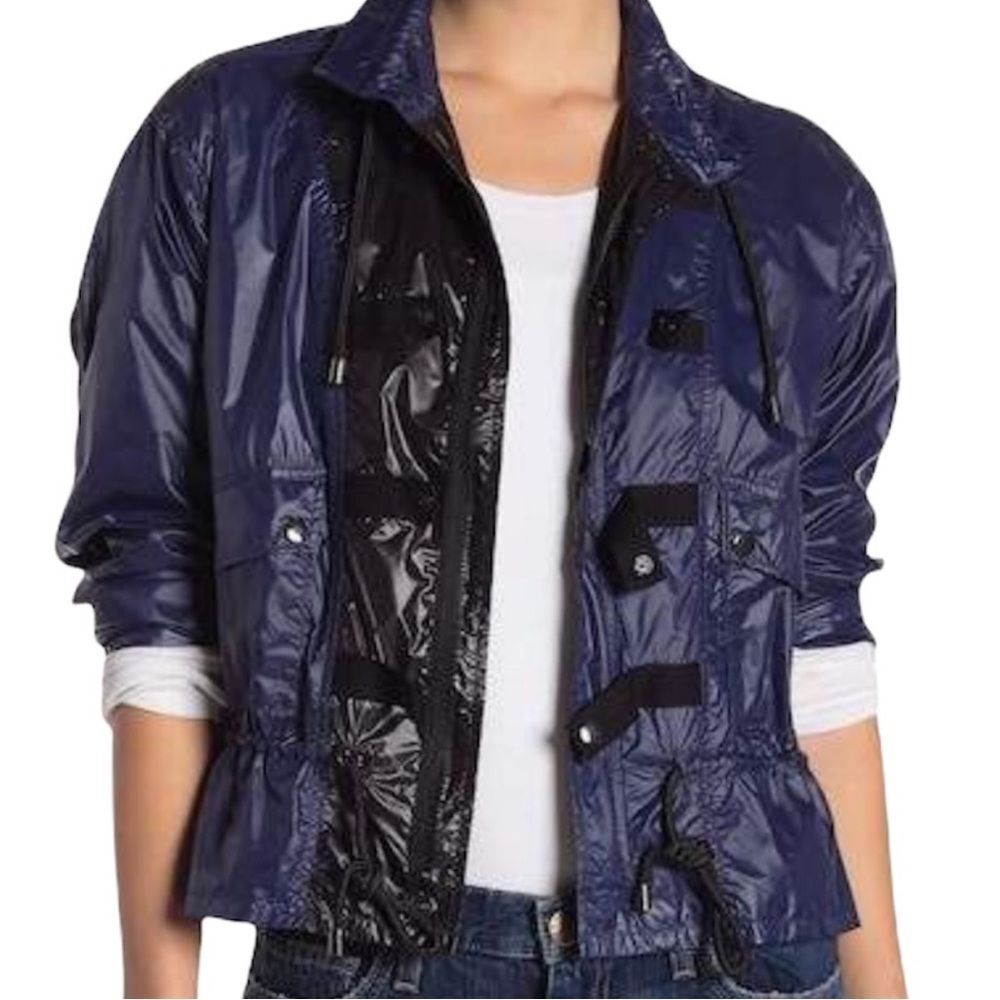CURRENT ELLIOTT The Rictus Jacket Women's Size 2 (M) Salute Blue Black Casual